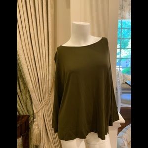 J Jill Army Green 3/4 length sleeve Women’s Blouse